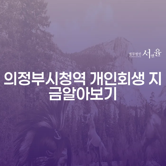 의정부시청역 개인회생 지금알아보기