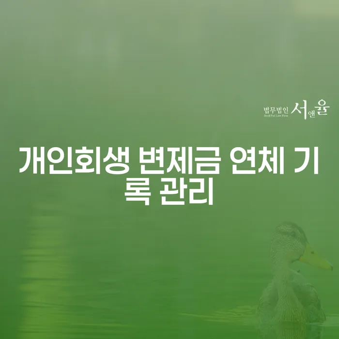 개인회생 변제금 연체 기록 관리: 어떻게 해야 할까요?